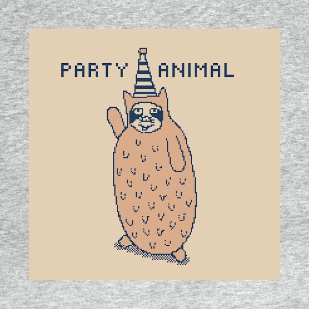 The Party Animal - 1bit Pixelart by pxlboy